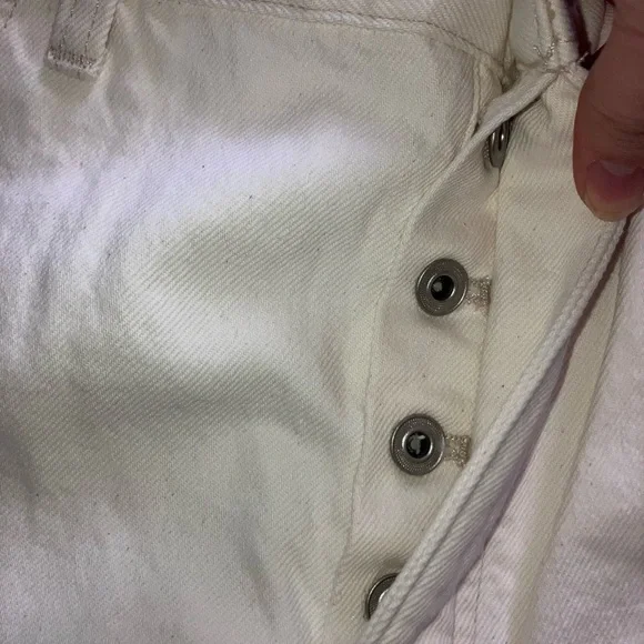 Madewell Womens Ecru Darted Barrel-Leg Jean - Picture 7 of 9